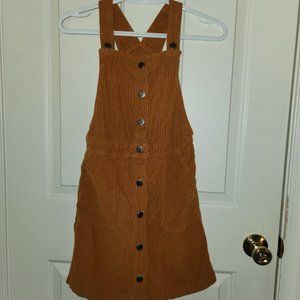 Old Navy, Girls Size 10, Brown Corduroy Overall Dress